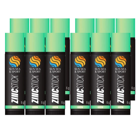 Sun Sea and Sport Green Zinc Stick 12 x 6g WaterResistant Face & Body Paint
