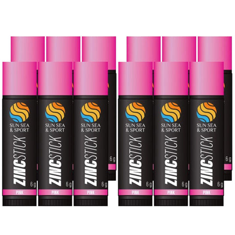 Sun Sea and Sport Pink Zinc Stick 12 x 6g WaterResistant Face & Body Paint