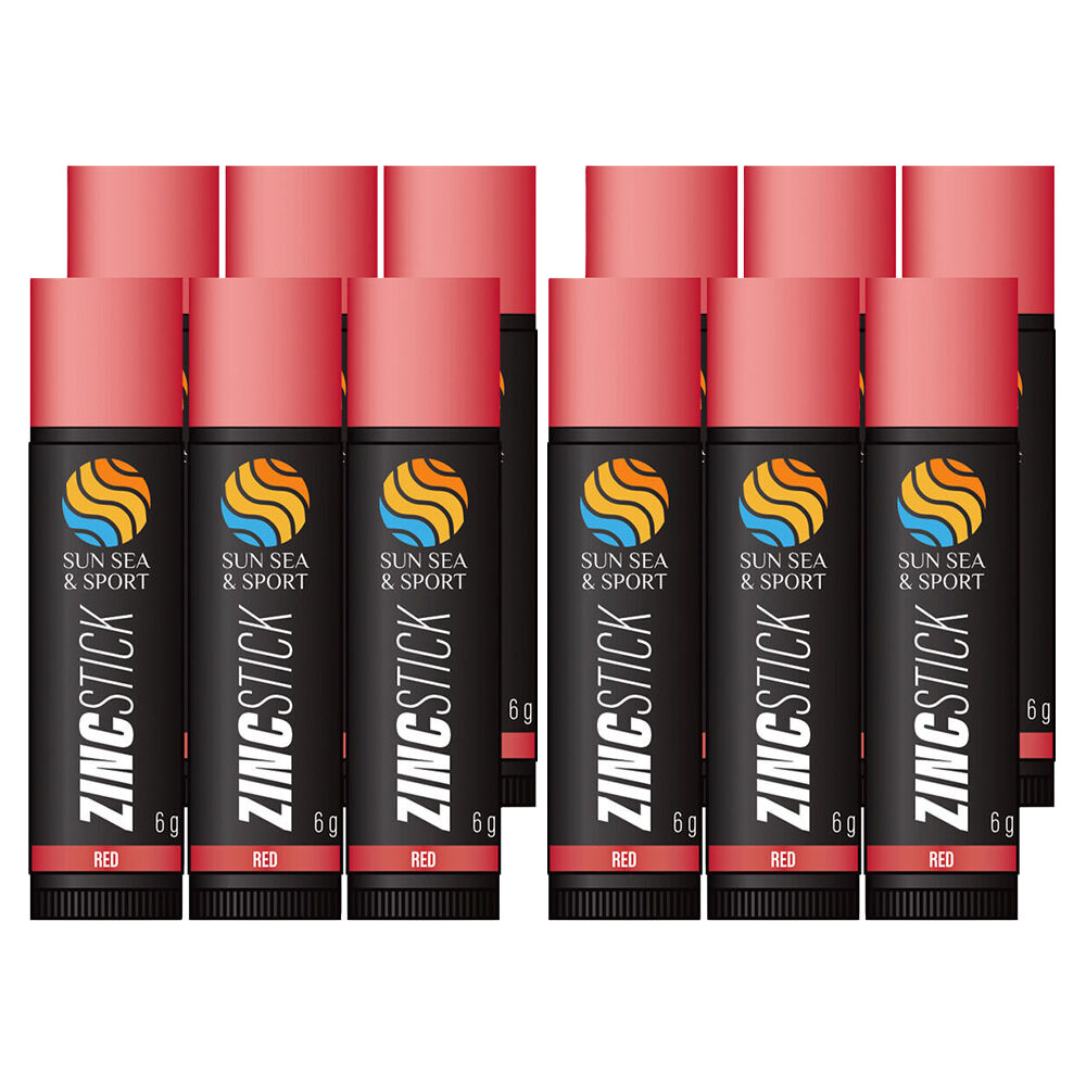 Sun Sea and Sport Red Zinc Stick 6 x 6g Twin Pack Water Resistant