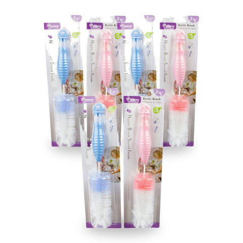 Momeasy Baby Bottle Cleaning Brush Cleaner 2 In 1 BPA Free Pack of 3