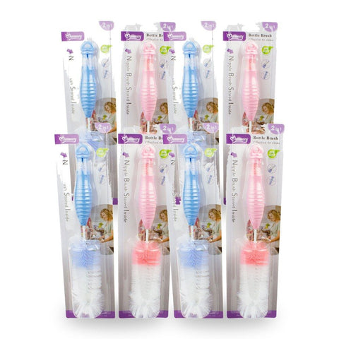 Momeasy Baby Bottle Cleaning Brush Cleaner 2 In 1 BPA Free Pack of 4