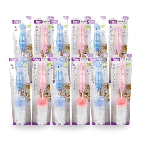 Momeasy Baby Bottle Cleaning Brush Cleaner 2 In 1 BPA Free Pack of 6