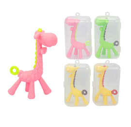 Baby & Me Giraffe Teether Assorted Colour Soft Silicone Teething Soother