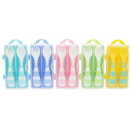 Baby & Me Reusable Feeding Spoon and Fork Assorted Colours 1 Piece