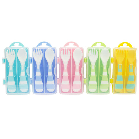 Baby & Me Reusable Feeding Spoon and Fork Assorted Colours 1 Piece