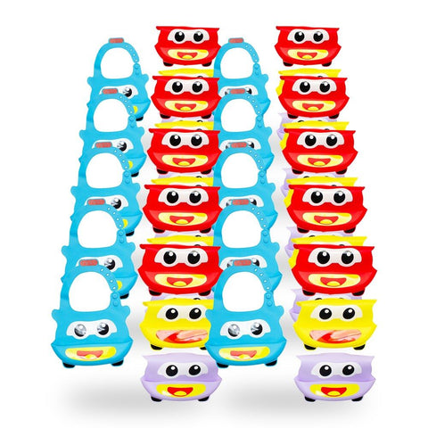 Baby & Me Silicone Bib with Food Catcher Adjustable Apron - Random Colour Supplied Pack of 10