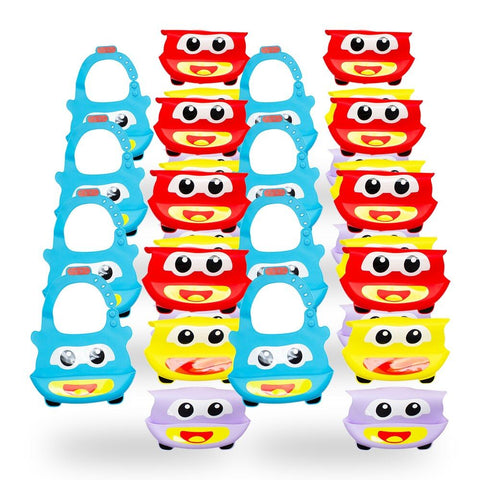 Baby & Me Silicone Bib with Food Catcher Adjustable Apron - Random Colour Supplied Pack of 8
