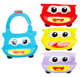 Baby & Me Silicone Bib with Food Catcher Adjustable Apron Assorted Colours