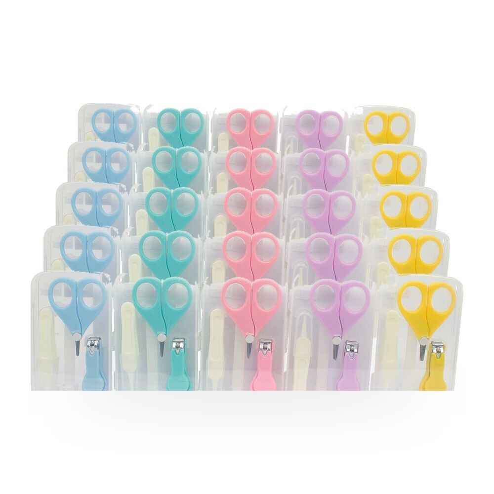 Baby & Me Baby Manicure Set 3 Piece Infant Nail Care Kit Assorted - Random Colour Supplied Pack of 5