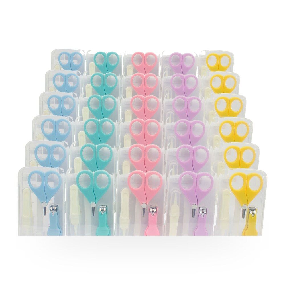 Baby & Me Baby Manicure Set 3 Piece Infant Nail Care Kit Assorted - Random Colour Supplied Pack of 6