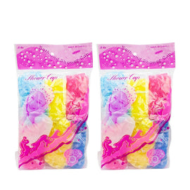 Safe Home Care Shower Caps Flower Assorted Designs 12 Pack Washable Reusable