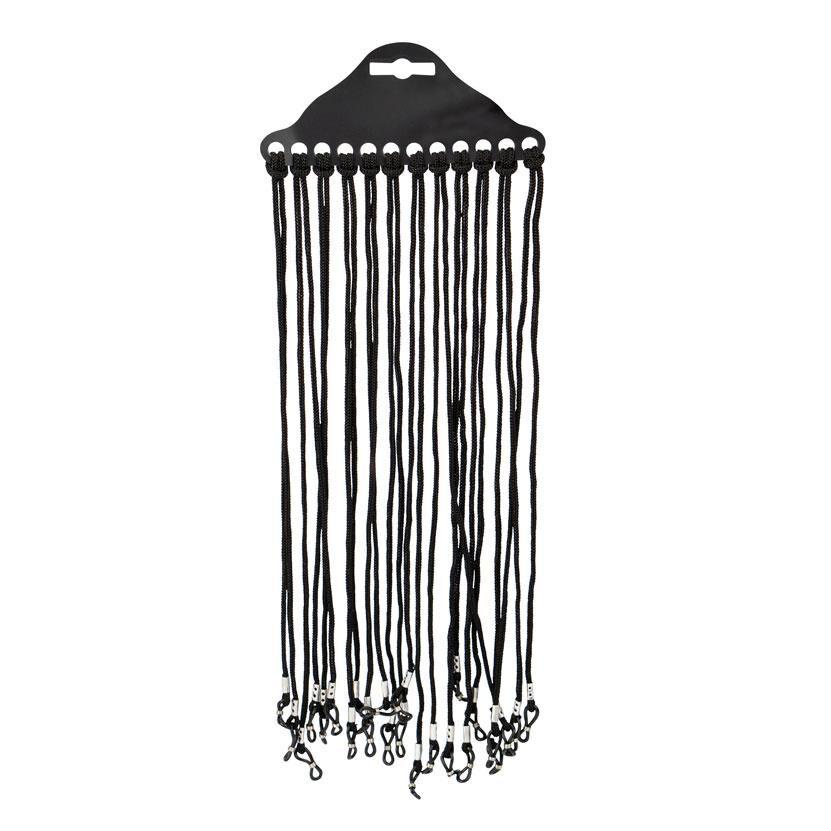 Spectacle Cord Black Counter Display of 12