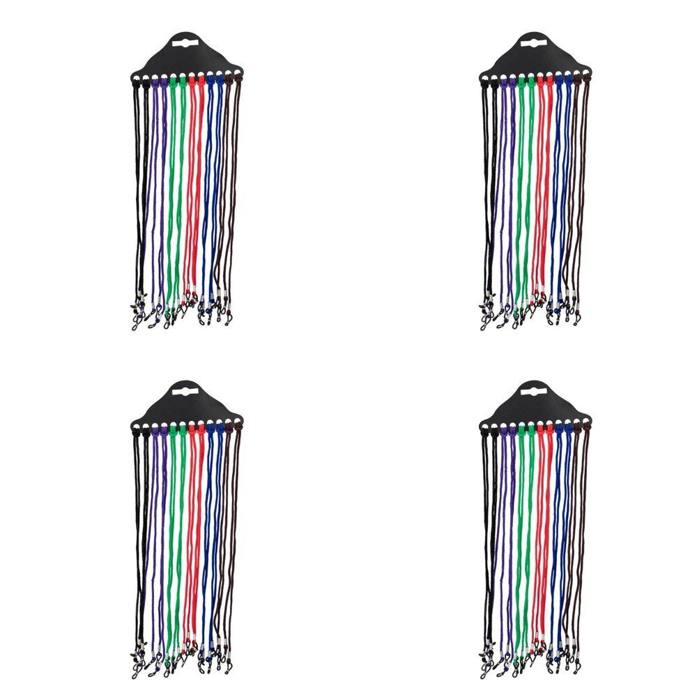 Health & Beauty Spectacle Cords Assorted Colours Pack of 12 Bundle of 4