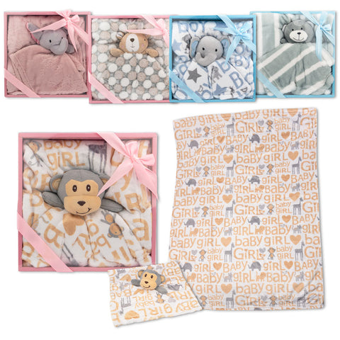 Baby & Me Newborn Comforter and Security Blanket Assorted Colours