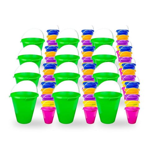 Kids Beach Bucket 23 x 22 x 12cm - Random Colour Supplied Bundle of 12