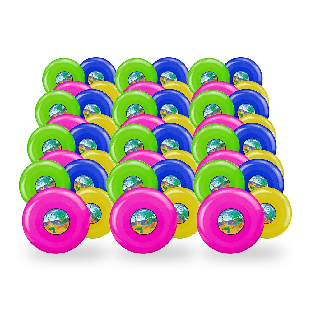 Frisbee 23cm Flying Disc Assorted Colours - Random Colour Supplied Pack of 12