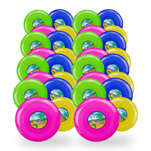 Frisbee 23cm Flying Disc Assorted Colours - Random Colour Supplied Pack of 8