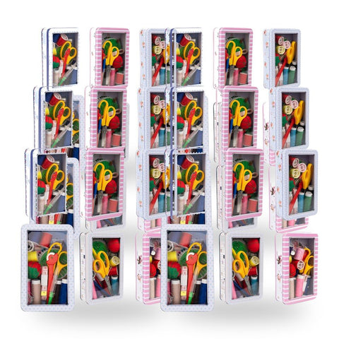 Lulu Grace Rectangle Sewing Kit x 1. Tin design supplied randomly Pack of 6