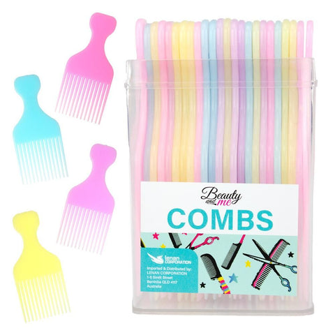 Beauty & Me Lift Comb 12.5cm Assorted Colours Tub of 24
