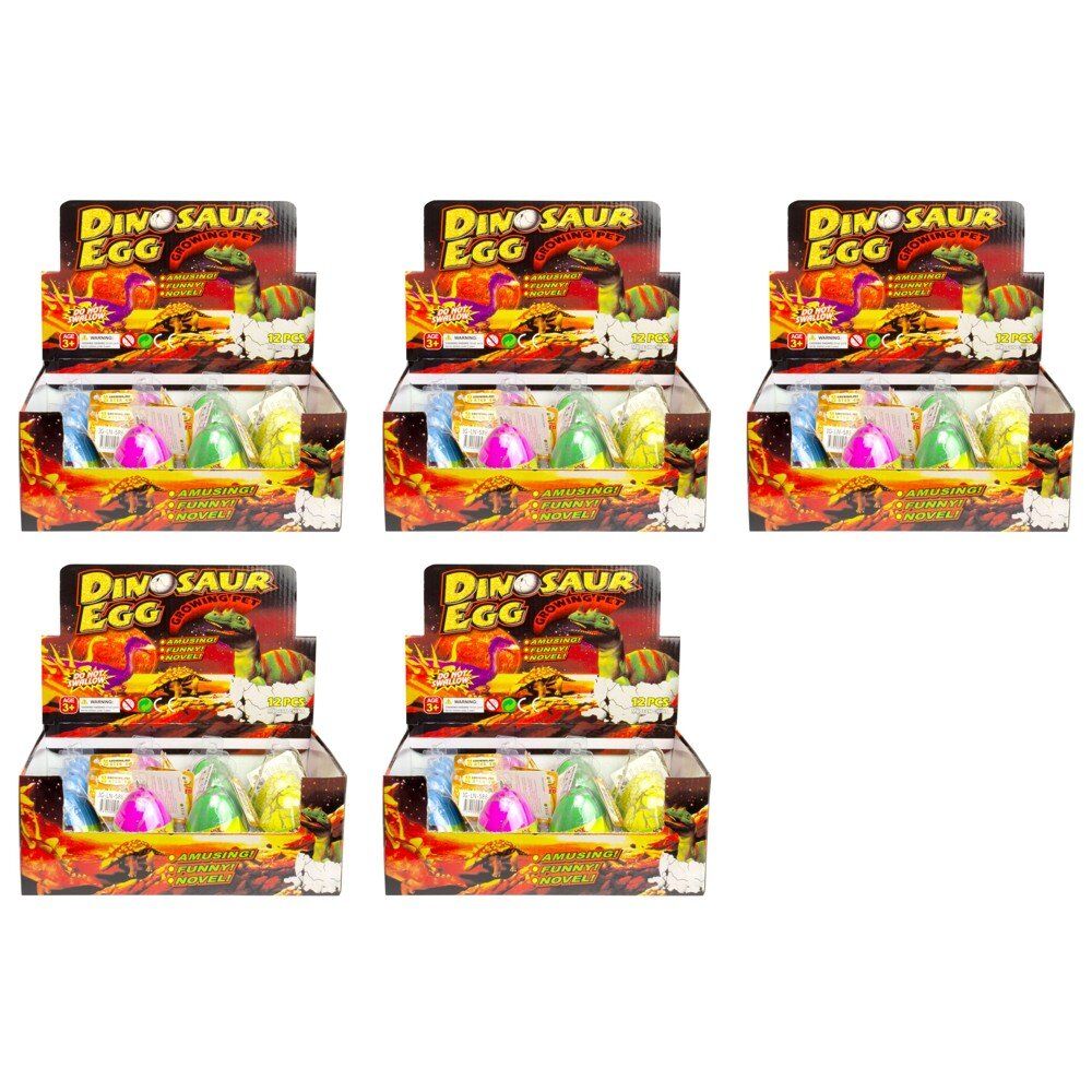 Dinosaur Egg Growing Pet Hatching Egg Counter Display of 12 Bundle of 5