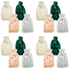 Health & Beauty Plush Pom Pom Hot Water Bottle Cover Assorted Colours - Random Colour Supplied Pack of 4