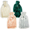 Health & Beauty Plush Pom Pom Hot Water Bottle Cover Assorted Colours - Random Colour Supplied Pack of 6
