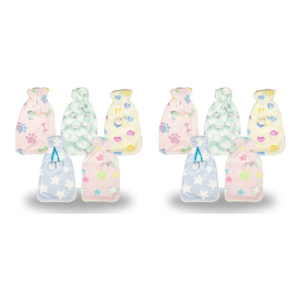 Health & Beauty Plush Pom Pom Hot Water Bottle Cover Assorted Prints - Random Design Supplied Pack of 2