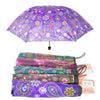 Compact Folding Umbrella Paisley Print Assorted Designs - Random Design Supplied Pack of 2