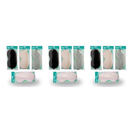 Travel Now Satin Eye Mask Sleep Eyeshade - Random Colour Supplied Pack of 3