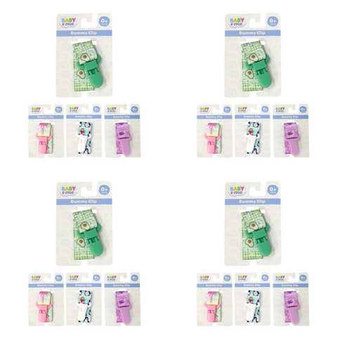 Baby & Me Dummy Clip Assorted Designs - Random Design Supplied Pack of 4