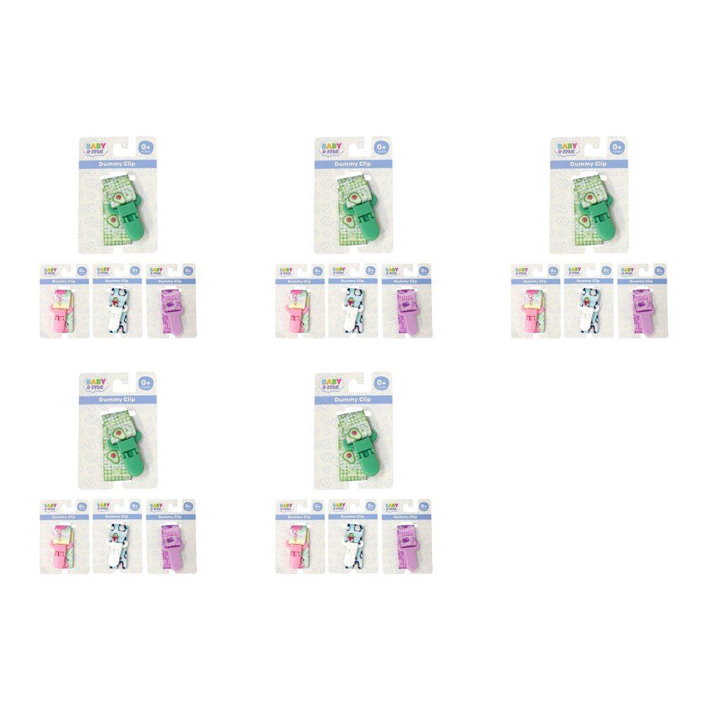 Baby & Me Dummy Clip Assorted Designs - Random Design Supplied Pack of 5