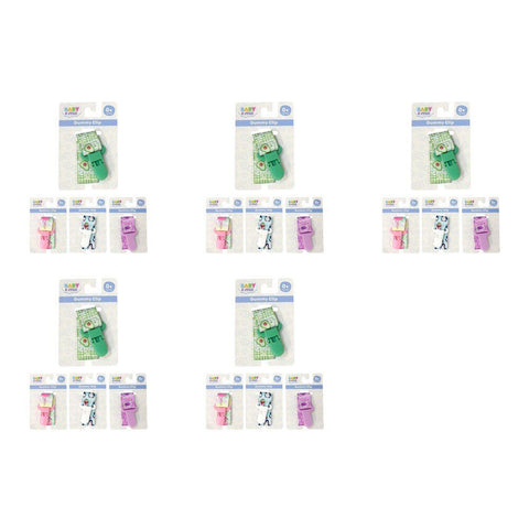 Baby & Me Dummy Clip Assorted Designs - Random Design Supplied Pack of 5
