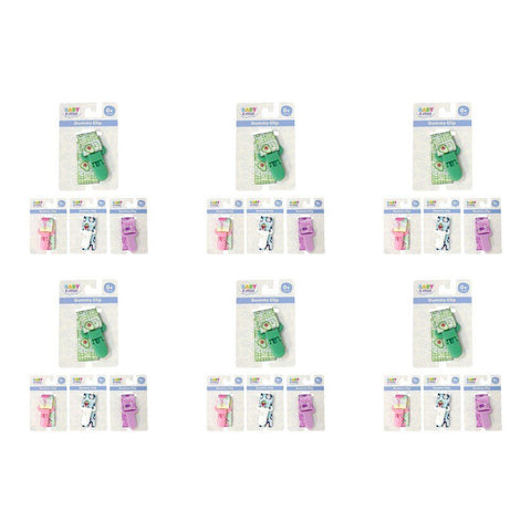 Baby & Me Dummy Clip Assorted Designs - Random Design Supplied Pack of 6