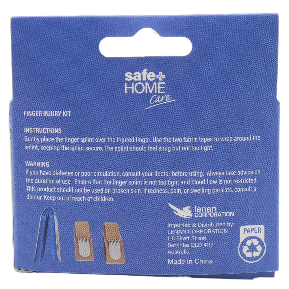 Safe Home Care 3 Piece Finger Injury Kit Splint and Tape