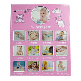 My First Year Photo Frame Pink