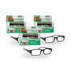 Reading Glasses Black Rectangle +0.5 To +2.50 Pack of 3