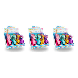 Animal Pop Tubes Giraffe Fidget Toy Assorted Colours Counter Display of 24 Bundle of 3