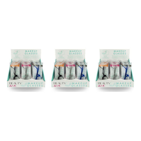 Beauty & Me Magnifying Makeup Glasses Counter Display of 12 Bundle of 3