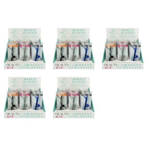 Beauty & Me Magnifying Makeup Glasses Counter Display of 12 Bundle of 5