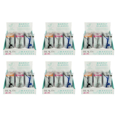 Beauty & Me Magnifying Makeup Glasses Counter Display of 12 Bundle of 6