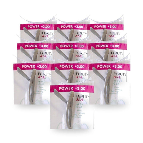 Beauty & Me Magnifying Makeup Glasses +3.00 Strength - Random Colour Supplied Pack of 10