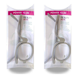 Beauty & Me Magnifying Makeup Glasses +3.00 Strength - Random Colour Supplied Pack of 2