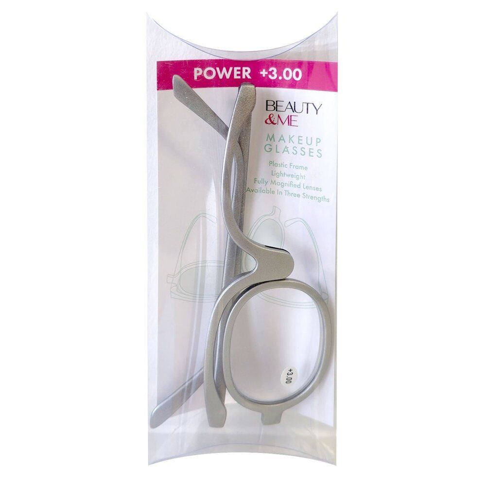 Beauty & Me Magnifying Makeup Glasses +3.00 Strength - Random Colour Supplied Pack of 5
