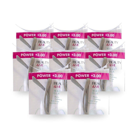 Beauty & Me Magnifying Makeup Glasses +3.00 Strength - Random Colour Supplied Pack of 8