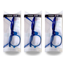 Beauty & Me Magnifying Makeup Glasses +3.50 Strength - Random Colour Supplied Pack of 3