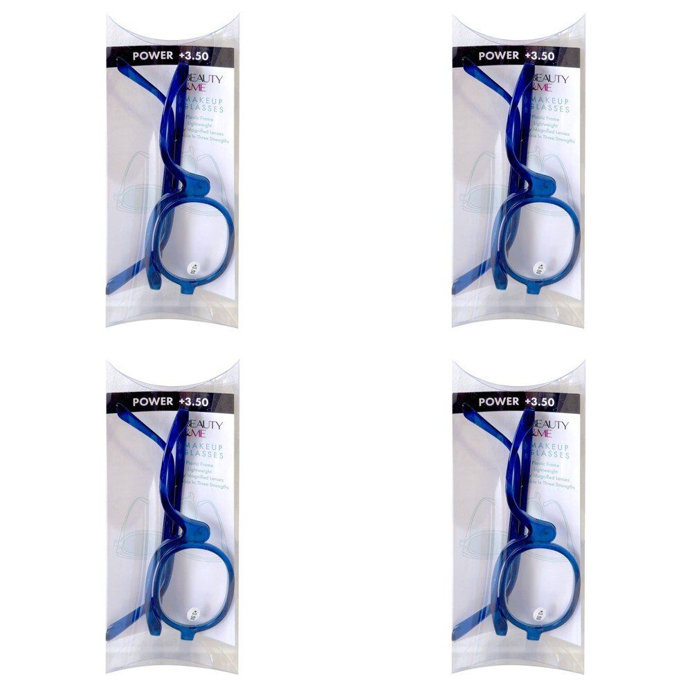 Beauty & Me Magnifying Makeup Glasses +3.50 Strength - Random Colour Supplied Pack of 4