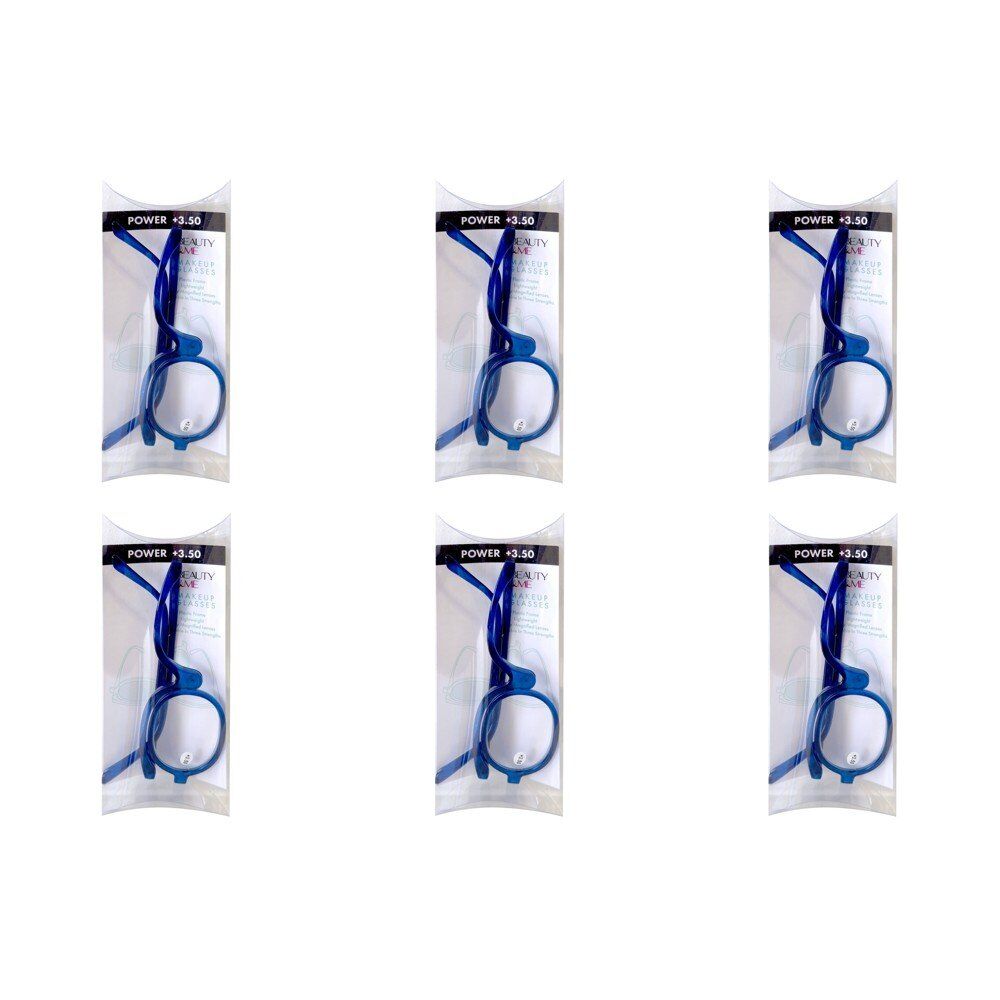 Beauty & Me Magnifying Makeup Glasses +3.50 Strength - Random Colour Supplied Pack of 6