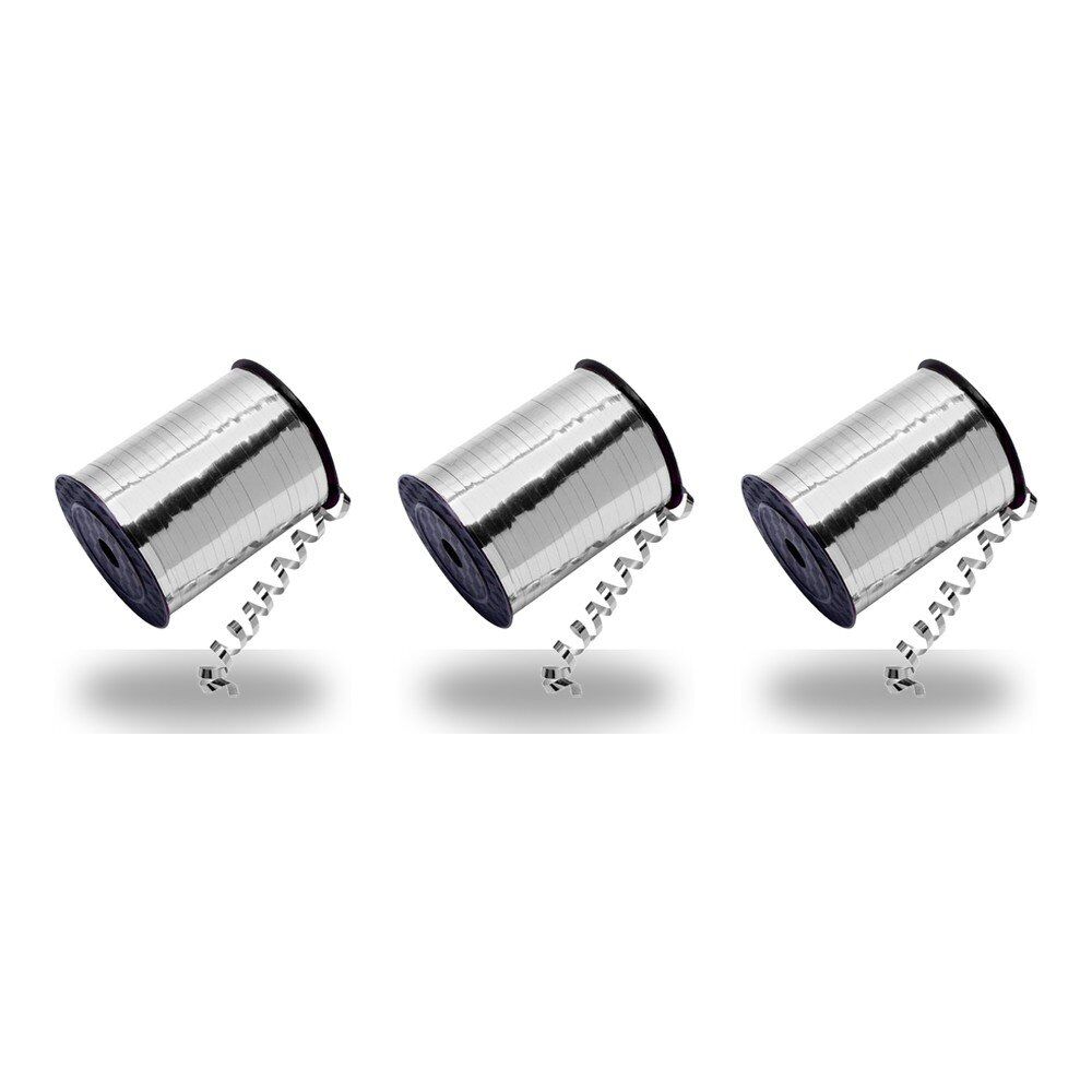 Curling Ribbon Metallic Silver 5mm x 500 Yards Pack of 3