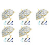 Kids Clear Dome Umbrella Construction Vehicles Print - Random Colour Supplied Pack of 5