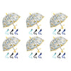 Kids Clear Dome Umbrella Construction Vehicles Print - Random Colour Supplied Pack of 6